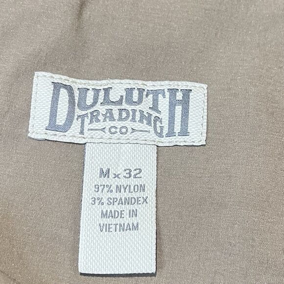 Duluth Trading Pants Mens M 30x32 Brown Flex Dry On The Fly Cargo Stretch - Picture 7 of 13